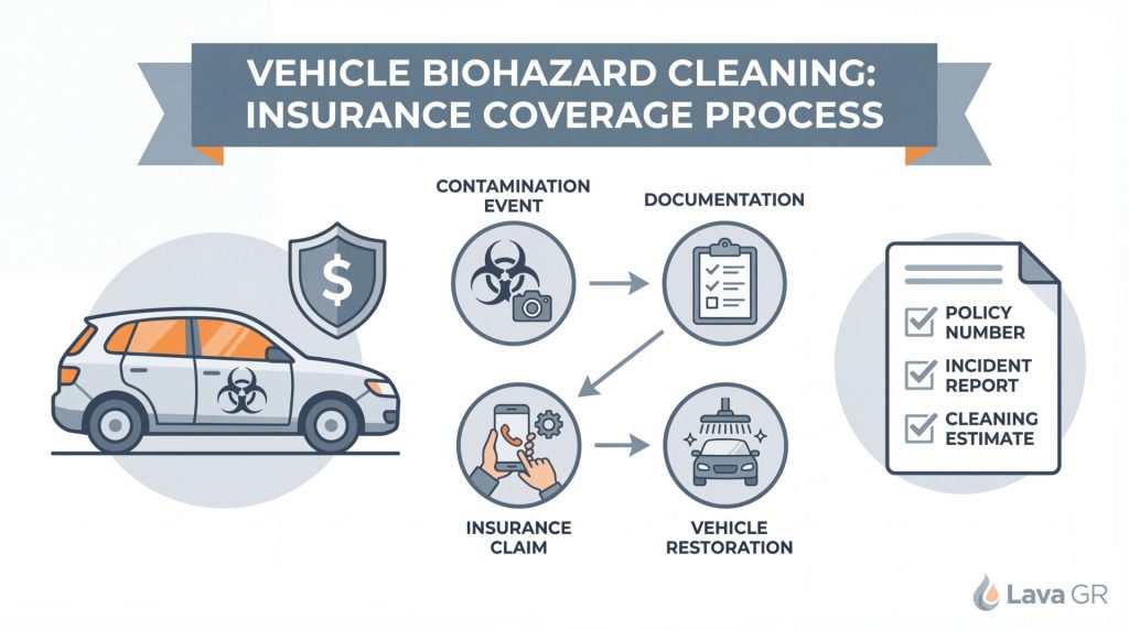 How to Remove Milk Smell From a Car Interior biohazard vehicle cleaning grand rapids technician performing contamination restoration inside car interior